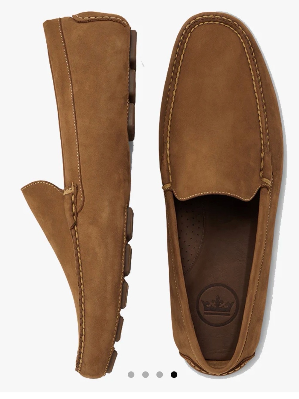Peter Millar Men's Nubuck Venetian Loafers in Tan Brown